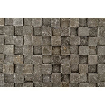 KOSTKA: * 3D BLACK 2x2 schwarz quadratisch mosaik naturstein INDUSTONE