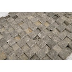 KOSTKA:  * 3D GREY 2x2  quadratisch mosaik naturstein INDUSTONE
