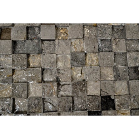 KOSTKA:  * 3D GREY 2x2  quadratisch mosaik naturstein INDUSTONE