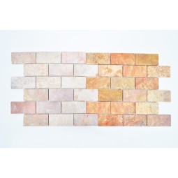 BATAKO PINK ORANGE 4,9x9 mosaik naturstein INDUSTONE
