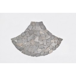 MT Grey FAN grau Bruchmosaik mosaik naturstein INDUSTONE