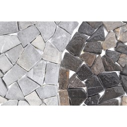 MT Grey FAN szara ŁAMANA mozaika kamienna na siatce INDUSTONE