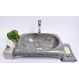 RCTK-P GREY J 50x35x15 cm wash basin overtop INDUSTONE