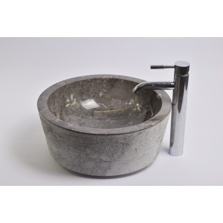 LYC-G GREY L 40 cm Stein Waschbecken Aufsatzwaschbecken INDUSTONE