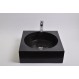 SSL-P BLACK A cm wash basin overtop INDUSTONE
