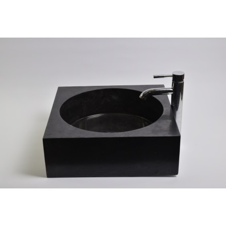 SSL-P BLACK A cm Stein Waschbecken Aufsatzwaschbecken INDUSTONE