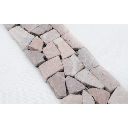 DEKOR: * COCO BROWN brązowy ŁAMANY mozaika kamienna na siatce INDUSTONE