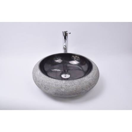 DN-G BLACK A2 45 cm wash basin overtop INDUSTONE