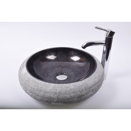 DN-G BLACK A7 45 cm wash basin overtop INDUSTONE