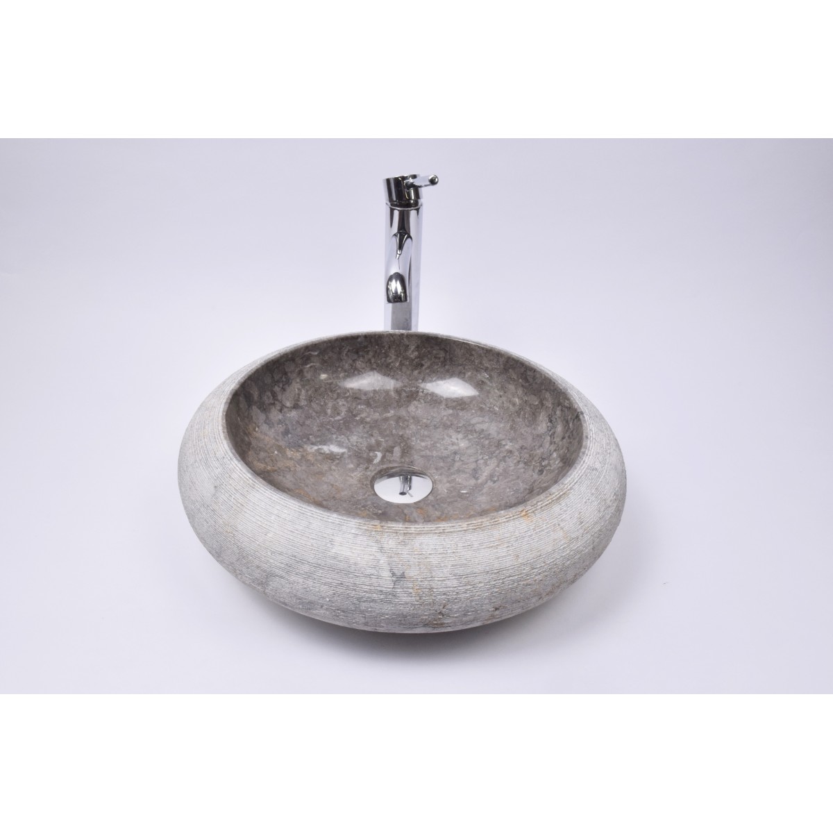 DN-G GREY C2 45 cm Stein Waschbecken Aufsatzwaschbecken INDUSTONE