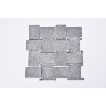 KOSTKA NEW MODEL:  * BLACK Sumbawa mosaic on a plastic grid INDUSTONE