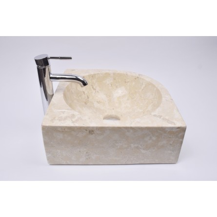 FAN CORNER CREAM G2 40x15 cm wash basin overtop INDUSTONE