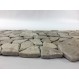 TAN GREY Interlock szara ŁAMANA mozaika kamienna na siatce INDUSTONE