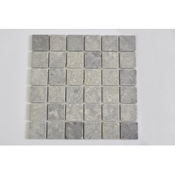 KOSTKA:  * GREY SOFT 5x5 quadratisch mosaik naturstein INDUSTONE