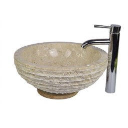 * KC-M Cream D 40 cm wash basin overtop INDUSTONE