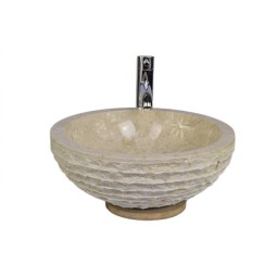 * KC-M Cream D 40 cm wash basin overtop INDUSTONE