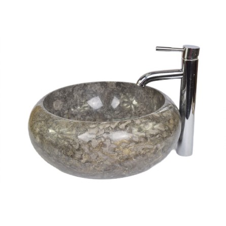 * DN-P Grey D 40 cm wash basin overtop INDUSTONE