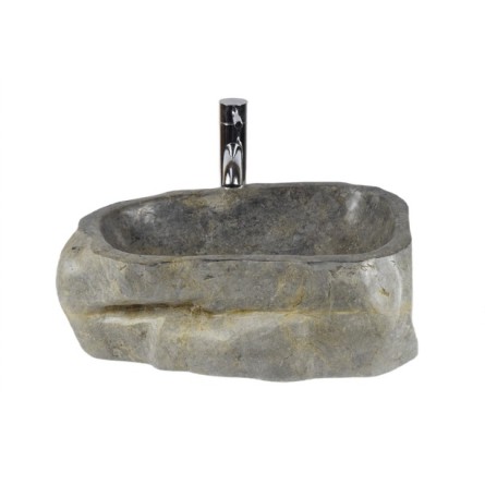 EROSI Grey GR11 polished wash basin overtop INDUSTONE