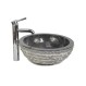 * KC-M BLACK D 40 cm wash basin overtop INDUSTONE