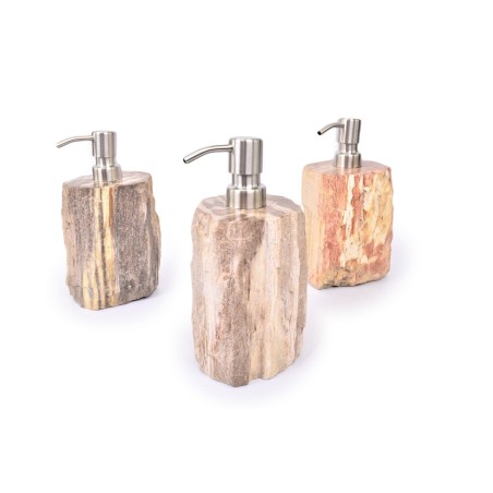 *FOSSIL WOOD  200 ml Soap Dispenser from Indonesia INDUSTONE