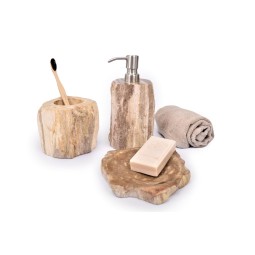 *FOSSIL WOOD  200 ml Soap Dispenser from Indonesia INDUSTONE