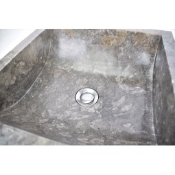 *SSB-M GREY E 40x40 cm Stein Waschbecken Aufsatzwaschbecken INDUSTONE