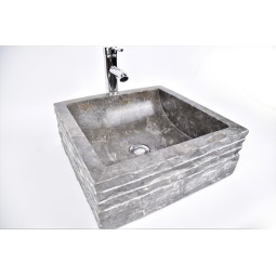 *SSB-M GREY E 40x40 cm wash basin overtop INDUSTONE